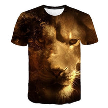 Load image into Gallery viewer, Lion 3D printed T-shirt
