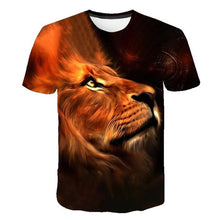 Load image into Gallery viewer, Lion 3D printed T-shirt
