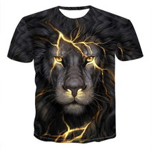Load image into Gallery viewer, Lion 3D printed T-shirt

